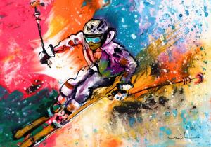 New Ski Painting - Skiing 09